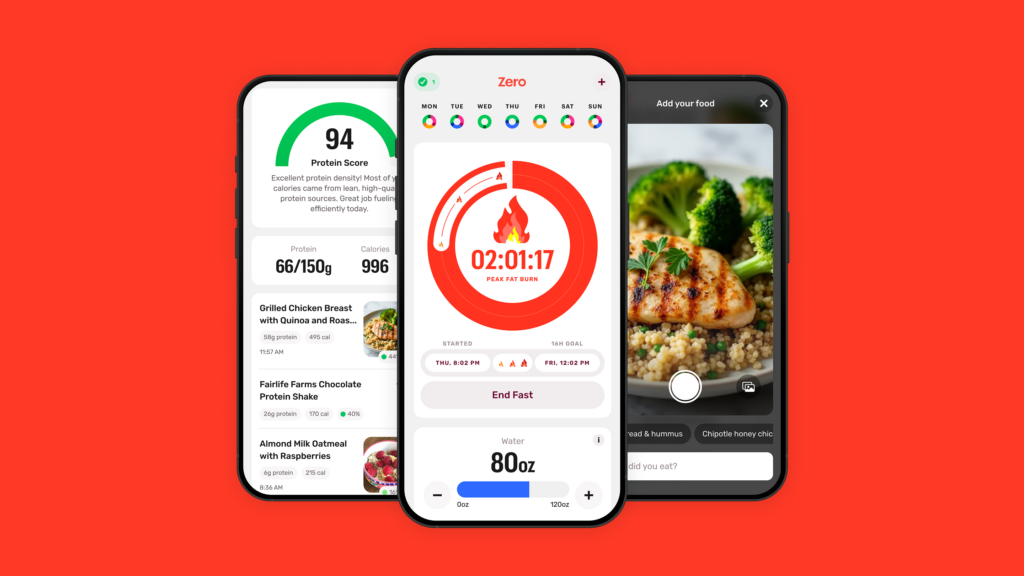 Zero app on three phones
